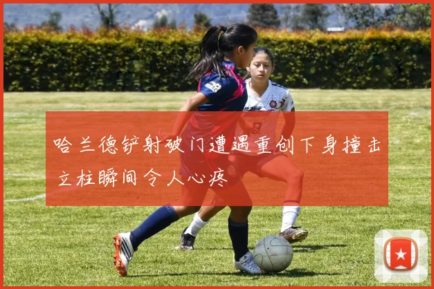 哈兰德铲射破门遭遇重创下身撞击立柱瞬间令人心疼